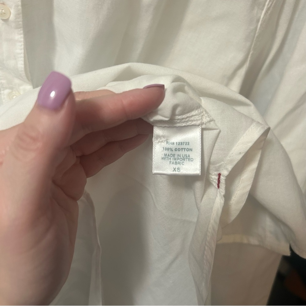 XiRENA Beau Crisp Cotton White Button-Down Shirt Boho Neutral Office Sexy XS - Picture 6 of 7